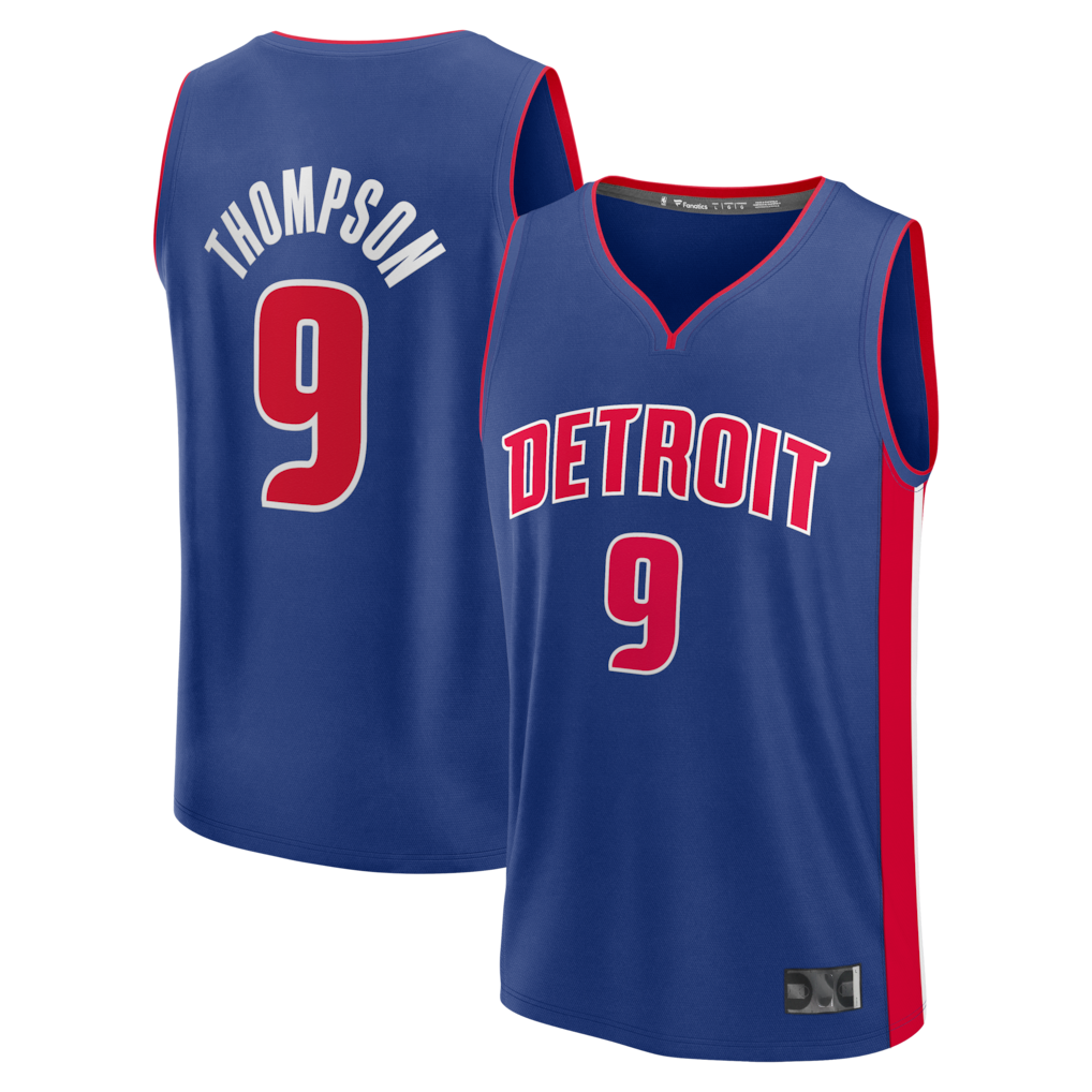 Friene D.Pistons #9 Ausar Thompson Blue Fast Break Jerseys - Icon Edition