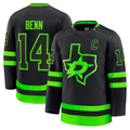 Friene D.Stars #14 Jamie Benn Black Alternate Premium Jerseys