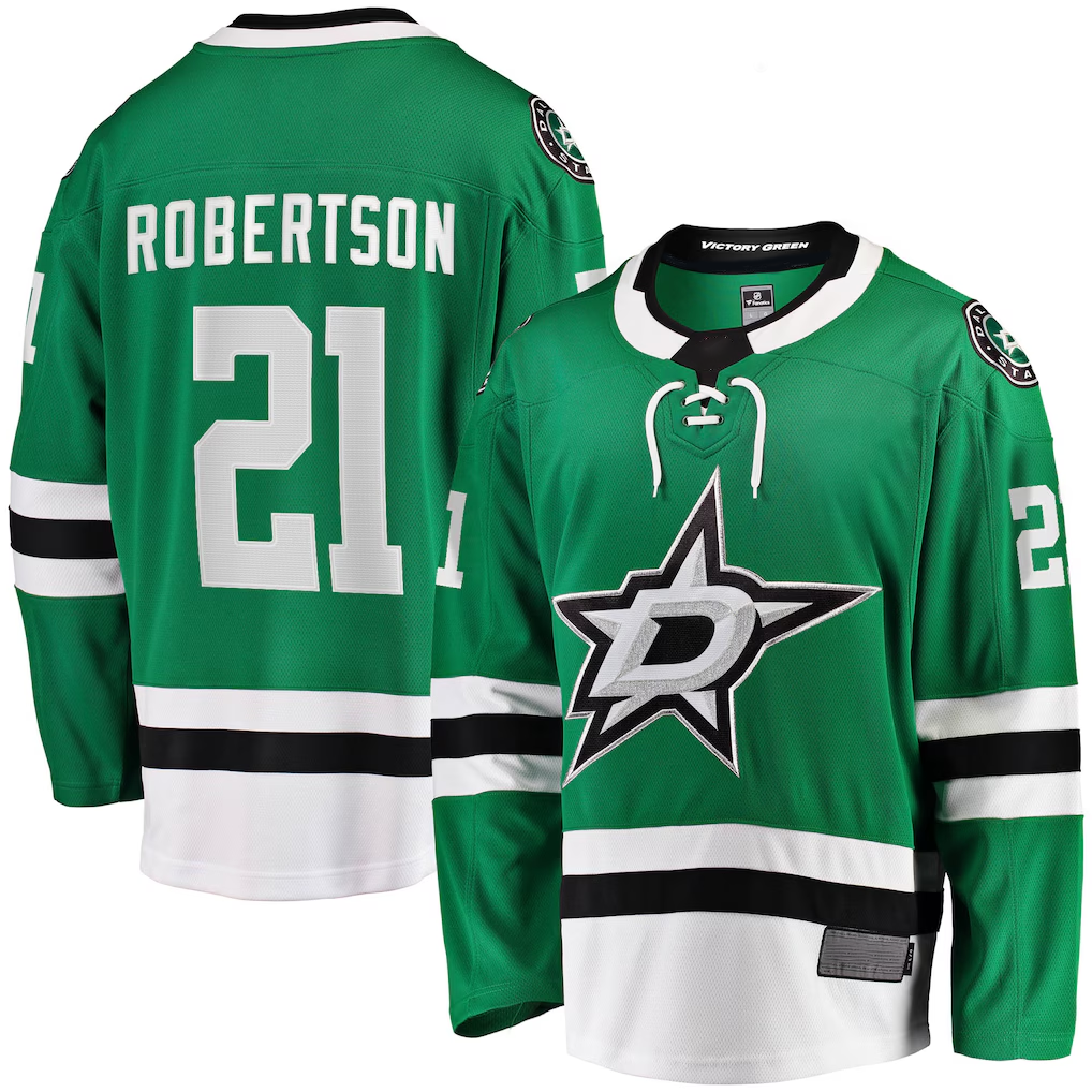 Friene D.Stars #21 Jason Robertson Kelly Green Home Breakaway Replica Jerseys