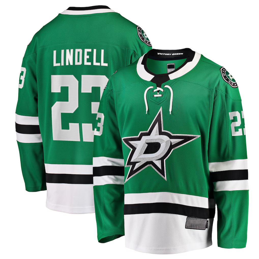 Friene D.Stars #23 Esa Lindell Kelly Green Breakaway Jerseys