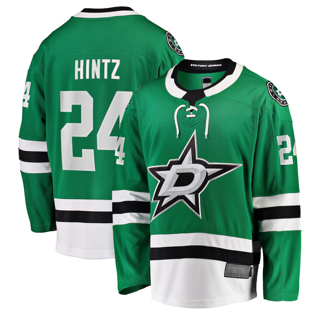 Friene D.Stars #24 Roope Hintz Kelly Green Home Breakaway Player Jerseys