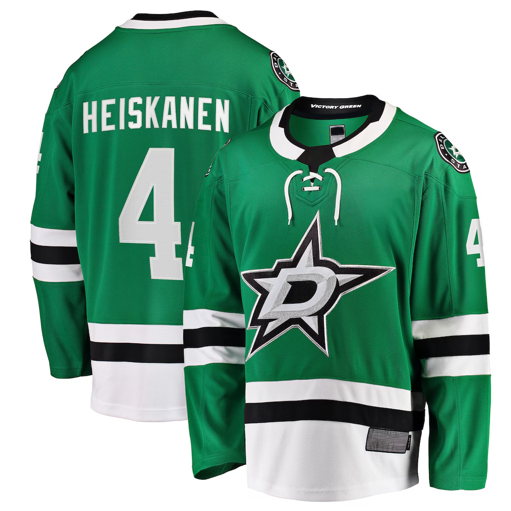 Friene D.Stars #4 Miro Heiskanen Kelly Green Team Color Breakaway Player Jerseys