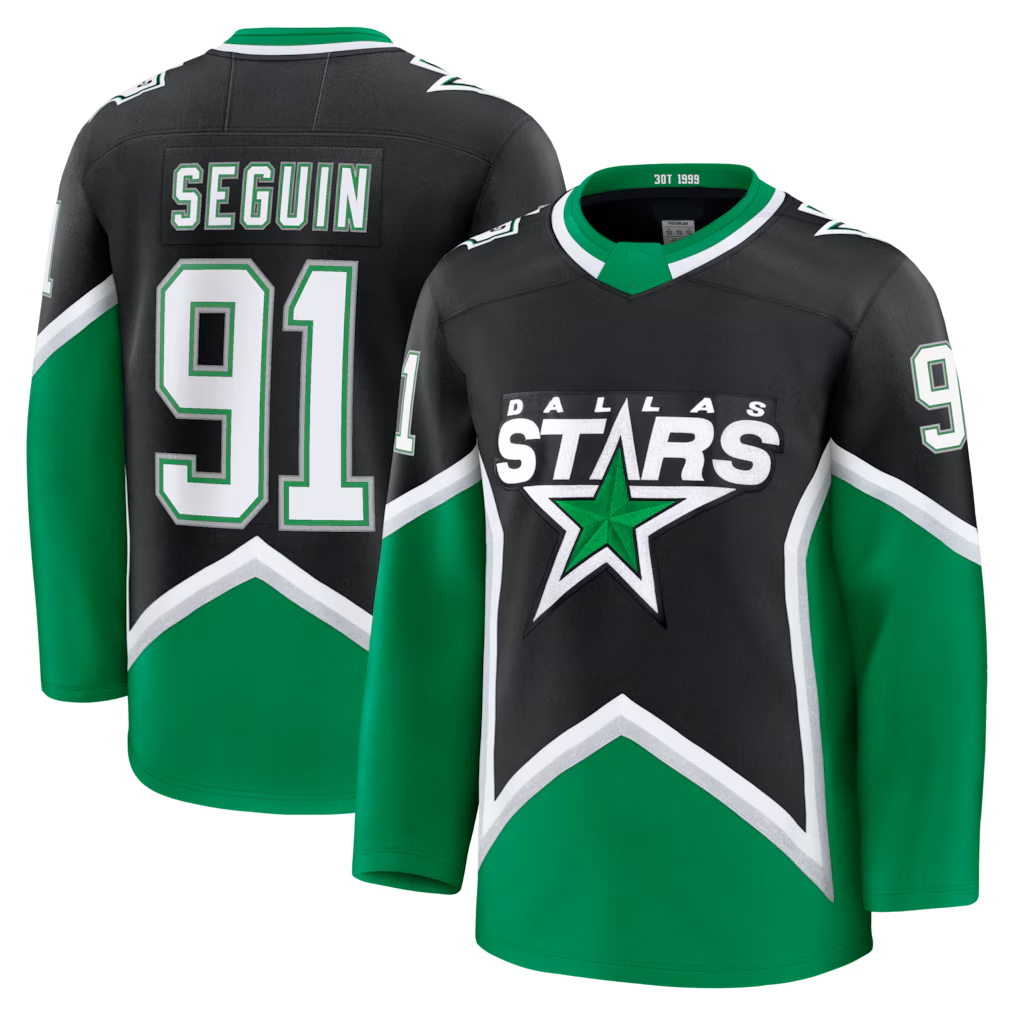 Friene D.Stars #91 Tyler Seguin Black Alternate Premium Jerseys