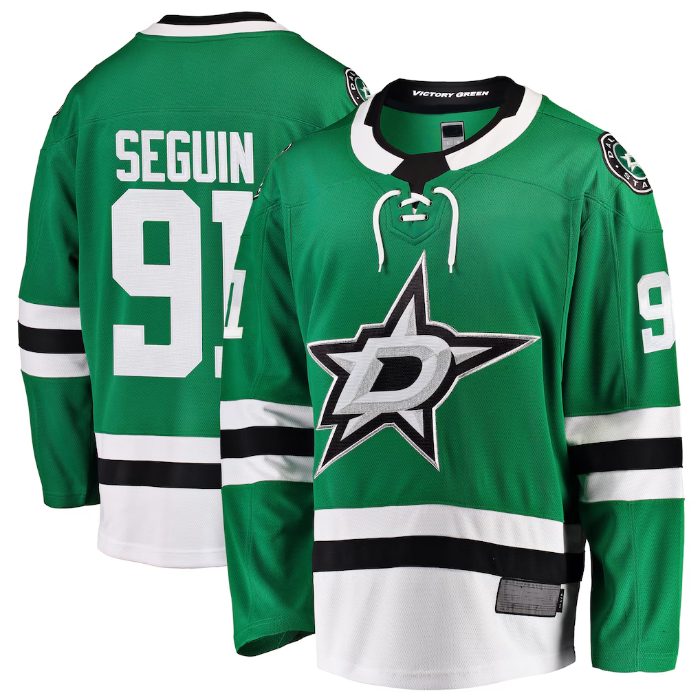 Friene D.Stars #91 Tyler Seguin Green Breakaway Player Jerseys