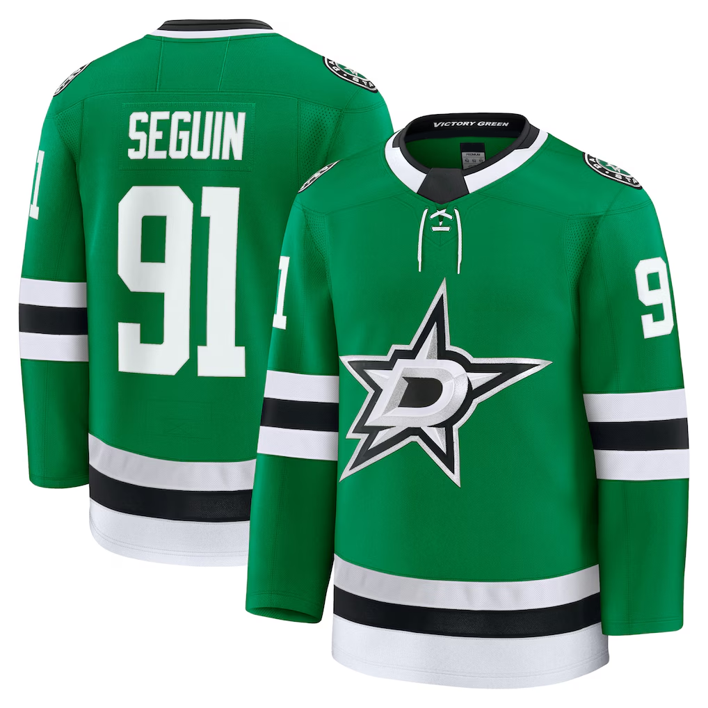 Friene D.Stars #91 Tyler Seguin Kelly Green Home Premium Jerseys