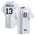 Friene D.Tigers #13 Dillon Dingler Player White Home Game Stitched Jerseys