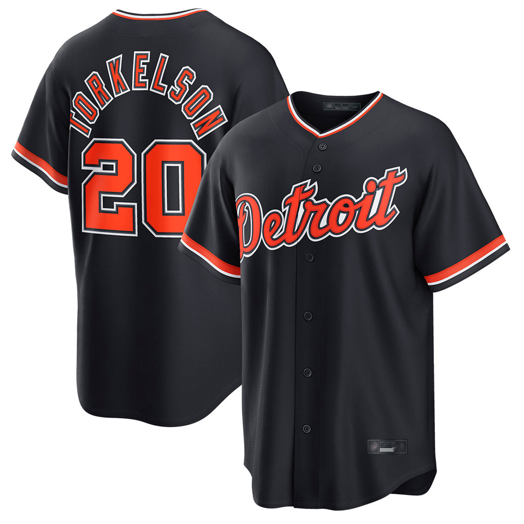 Friene D.Tigers #20 Spencer Torkelson Player Navy Home Game Stitched Jerseys