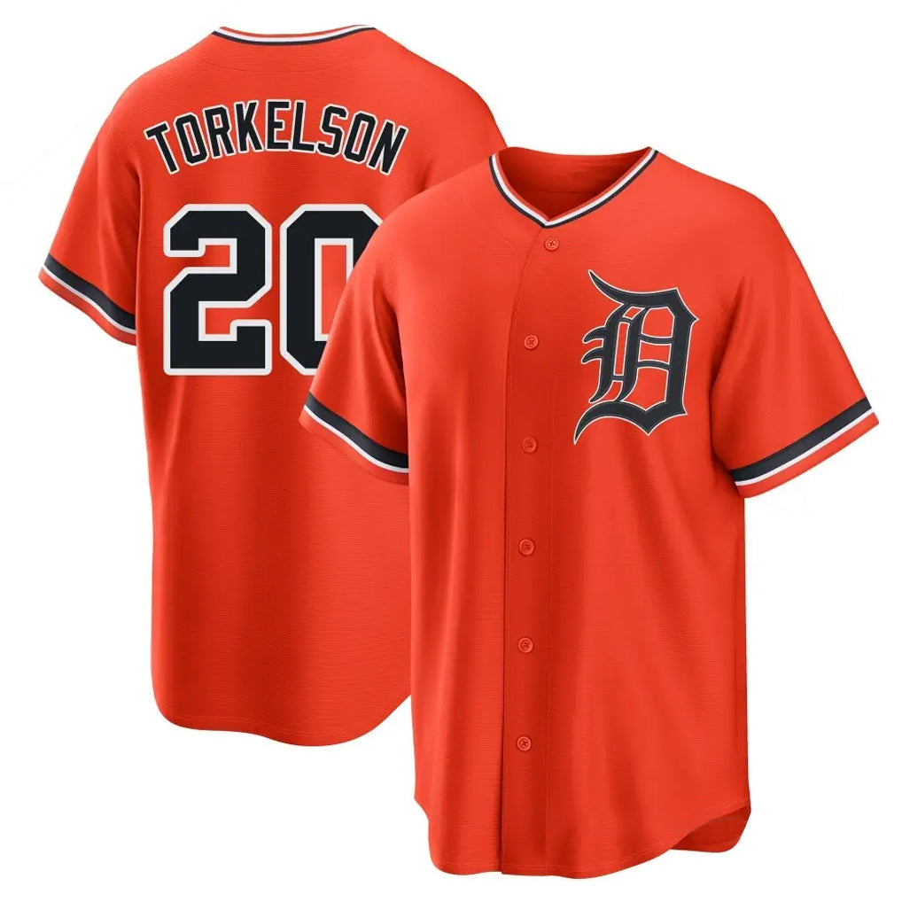 Friene D.Tigers #20 Spencer Torkelson Player Orange Home Game Stitched Jerseys