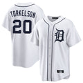 Friene D.Tigers #20 Spencer Torkelson Player White Home Game Stitched Jerseys
