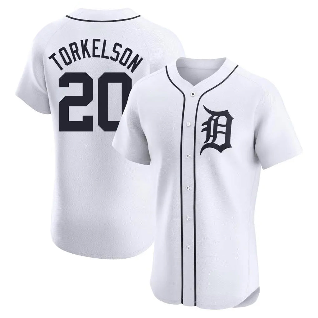 Friene D.Tigers #20 Spencer Torkelson Player White Limited Elite Home Stitched Jerseys