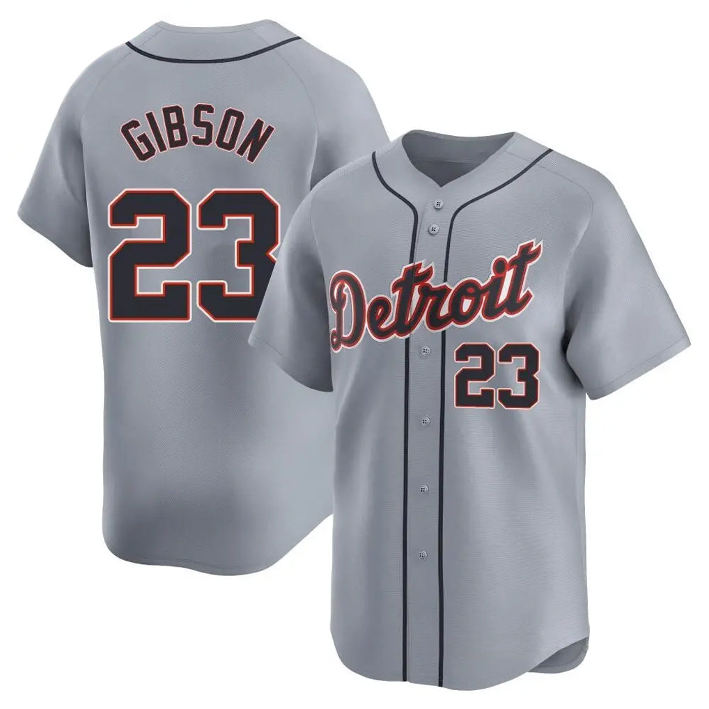 Friene D.Tigers #23 Kirk Gibson Player Gray Home Limited Stitched Jerseys