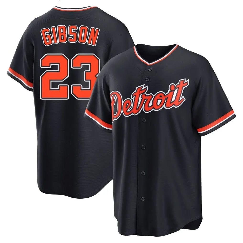 Friene D.Tigers #23 Kirk Gibson Player Navy Home Game Stitched Jerseys