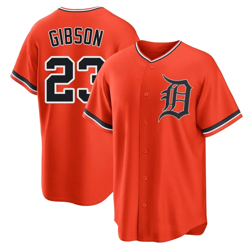 Friene D.Tigers #23 Kirk Gibson Player Orange Home Game Stitched Jerseys