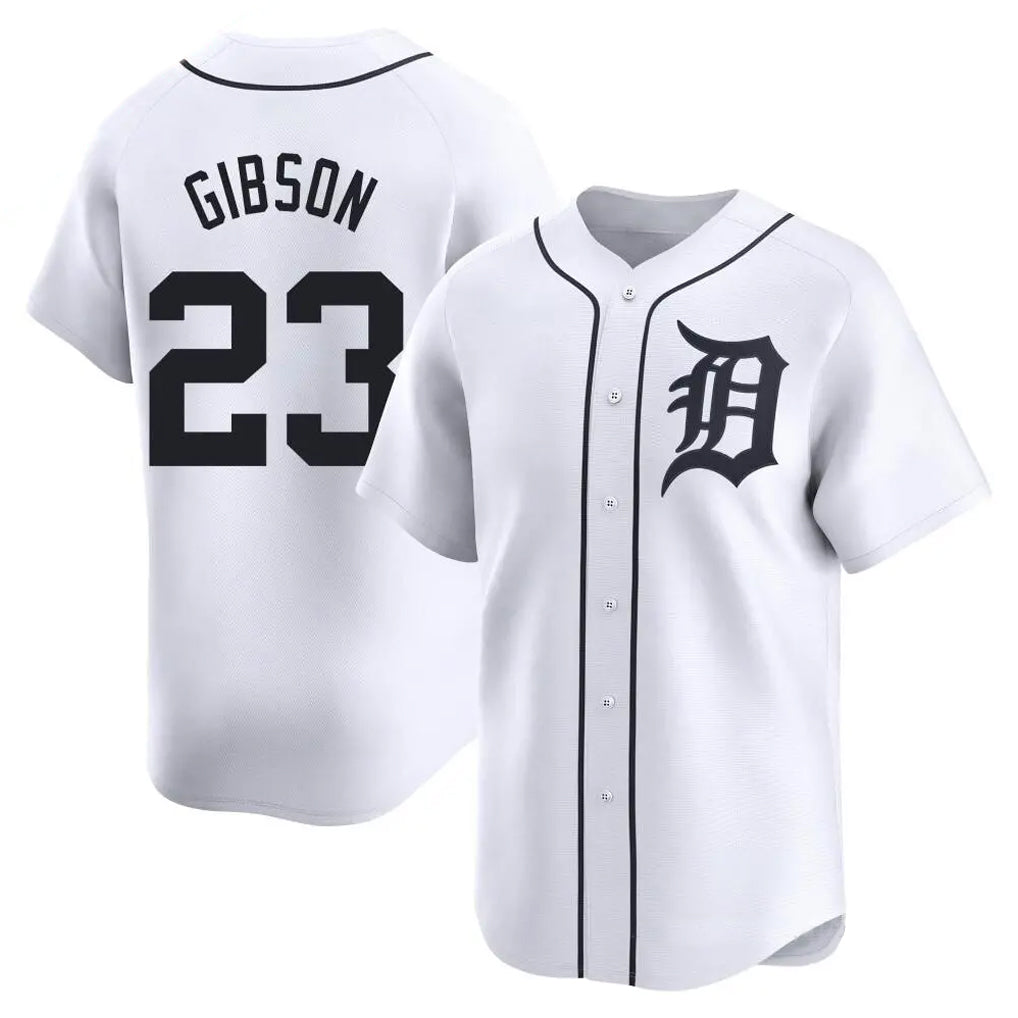 Friene D.Tigers #23 Kirk Gibson Player White Home Limited Stitched Jerseys