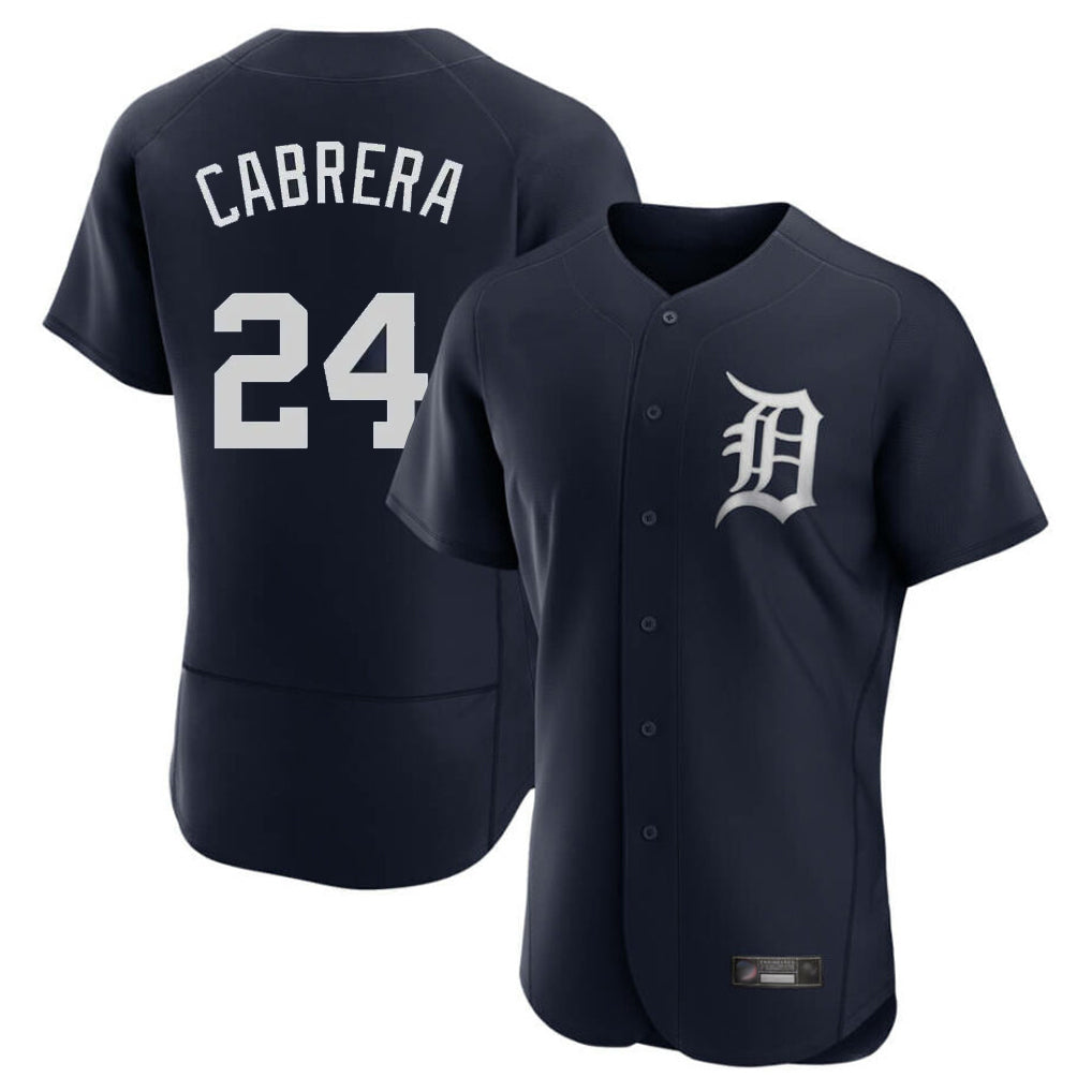 Friene D.Tigers #24 Miguel Cabrera Player Navy Limited Elite Home Stitched Jerseys