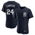 Friene D.Tigers #24 Miguel Cabrera Player Navy Limited Elite Home Stitched Jerseys