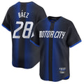 Friene  D.Tigers #28 Javier B¨¢ez Player Navy City Connect Home Limited Stitched Jerseys