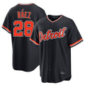 Friene  D.Tigers #28 Javier B¨¢ez Player Navy Home Game Stitched Jerseys