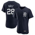 Friene  D.Tigers #28 Javier B¨¢ez Player Navy Limited Elite Home Stitched Jerseys
