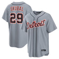 Friene  D.Tigers #29 Tarik Skubal Player Gray Home Game Stitched Jerseys