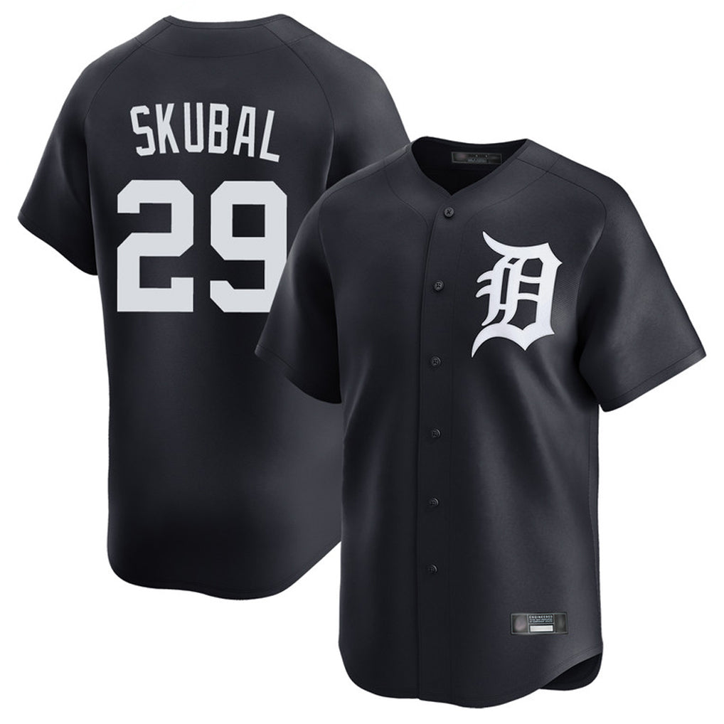 Friene  D.Tigers #29 Tarik Skubal Player Navy Home Limited Game Stitched Jerseys