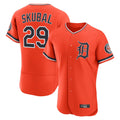 Friene  D.Tigers #29 Tarik Skubal Player Orange Limited Elite Home Stitched Jerseys