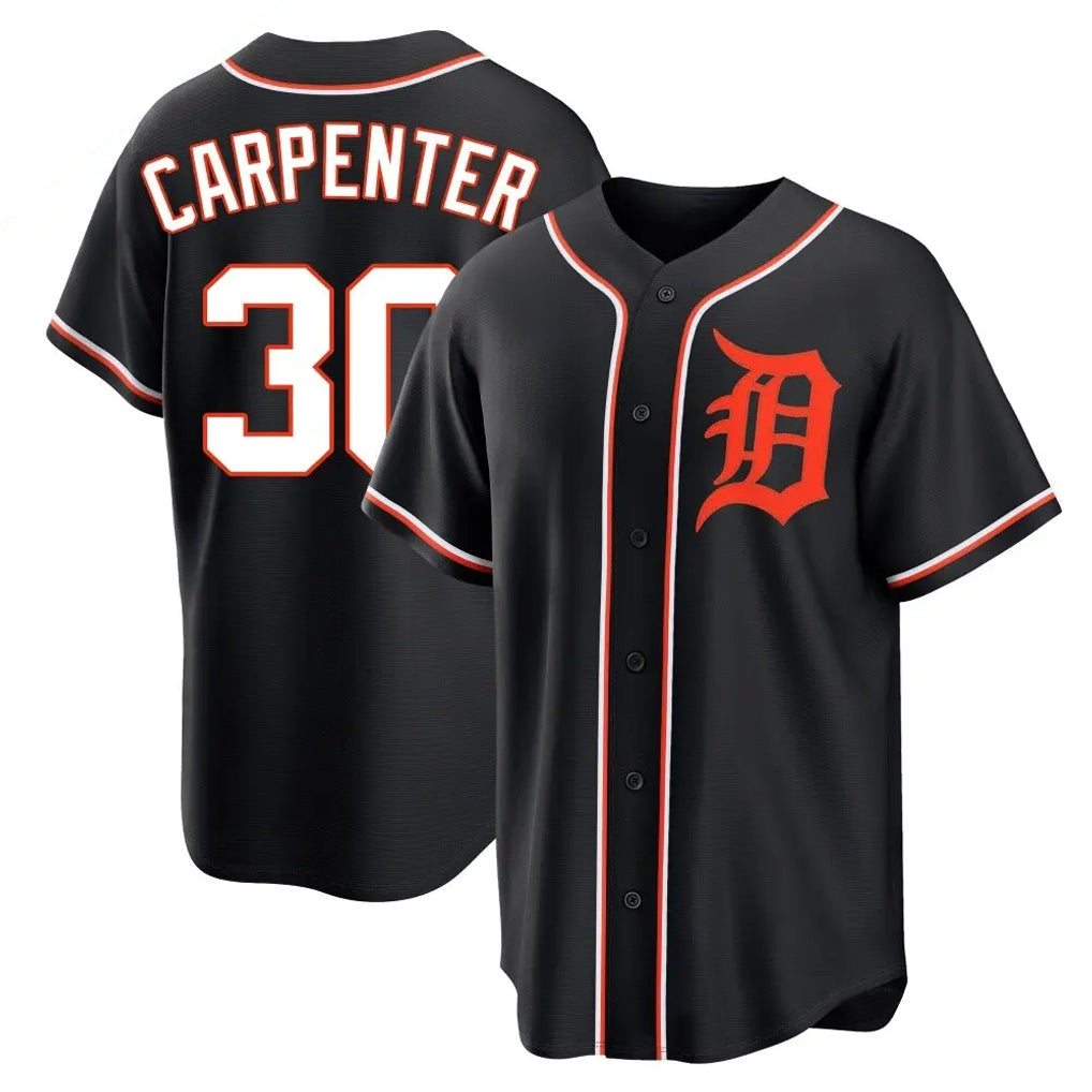 Friene  D.Tigers #30 Kerry Carpenter Player Black Fashion Out Home Game Stitched Jerseys