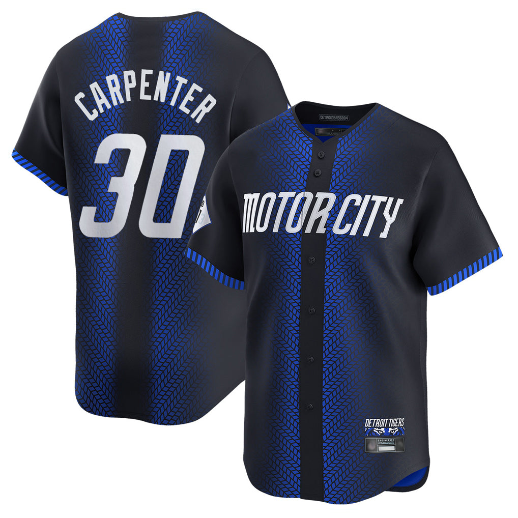 Friene  D.Tigers #30 Kerry Carpenter Player Navy City Connect Home Limited Stitched Jerseys