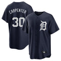 Friene  D.Tigers #30 Kerry Carpenter Player Navy Game Home Stitched Jerseys