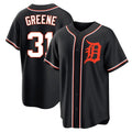 Friene  D.Tigers #31 Riley Greene Player Black Fashion Out Home Game Stitched Jerseys