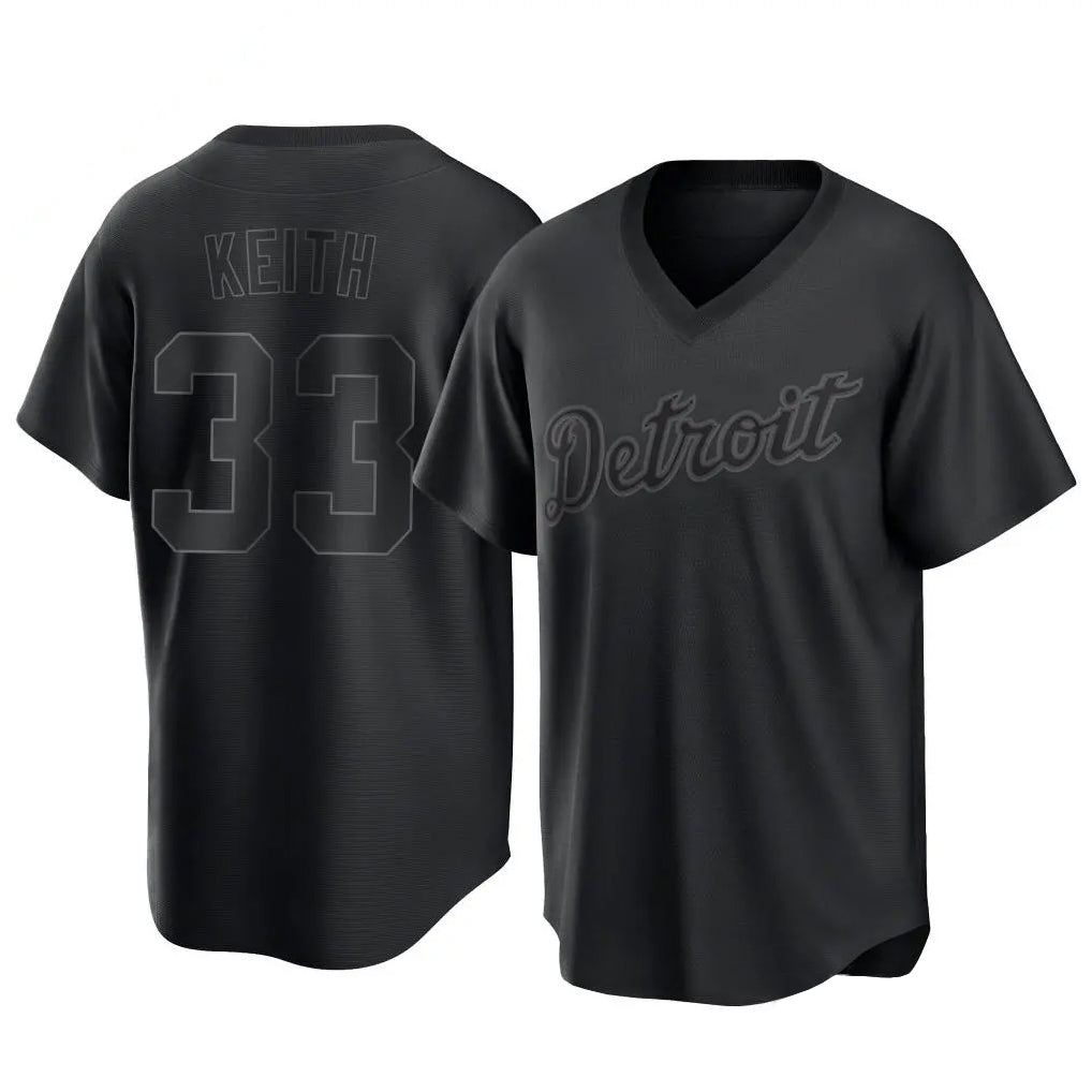 Friene D.Tigers #33 Colt Keith Player Black T-shirt Home Game Stitched Jerseys