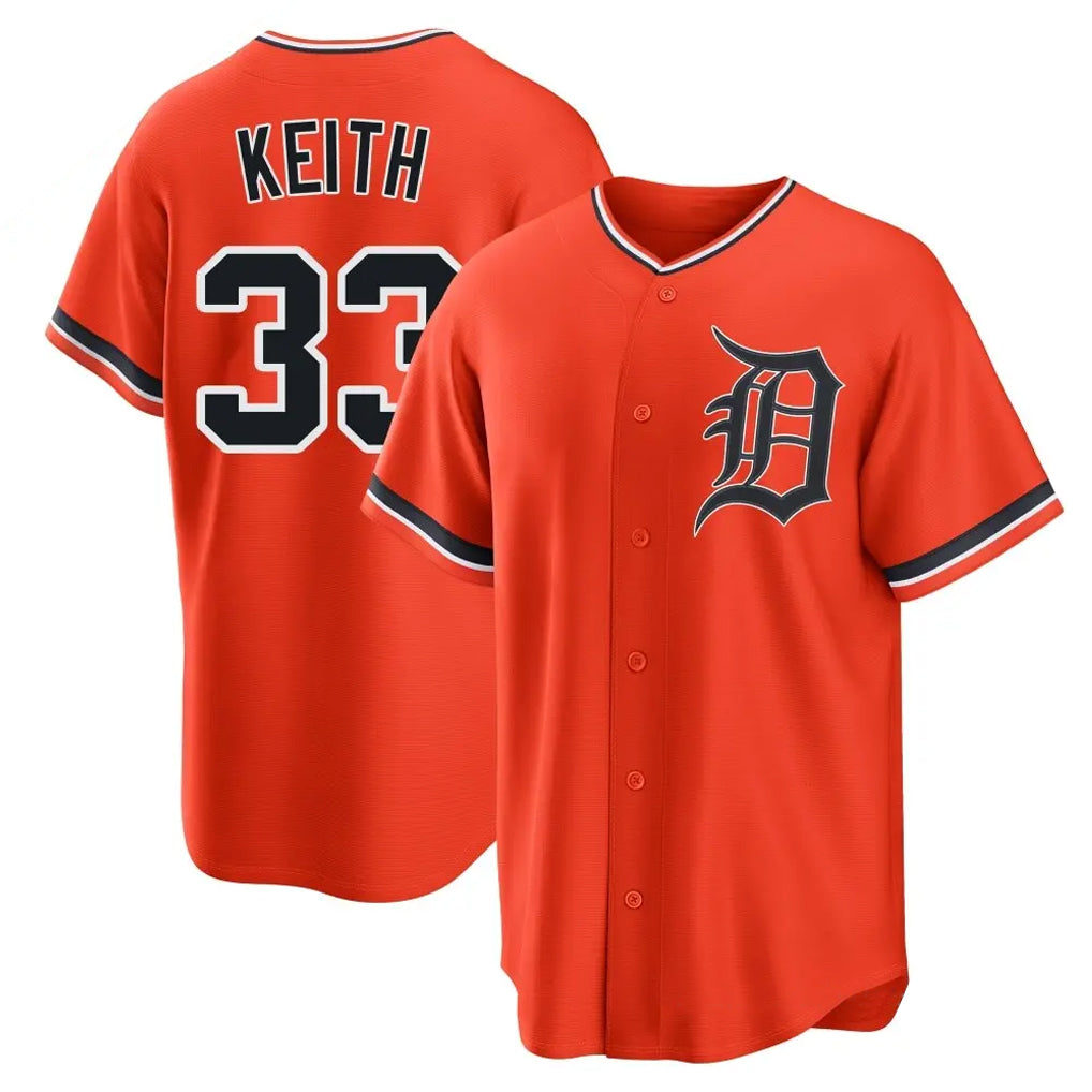 Friene D.Tigers #33 Colt Keith Player Orange Home Game Stitched Jerseys