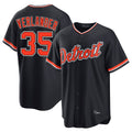 Friene D.Tigers #35 Justin Verlander Player Navy Home Game Stitched Jerseys