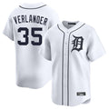 Friene D.Tigers #35 Justin Verlander Player White Home Limited Stitched Jerseys