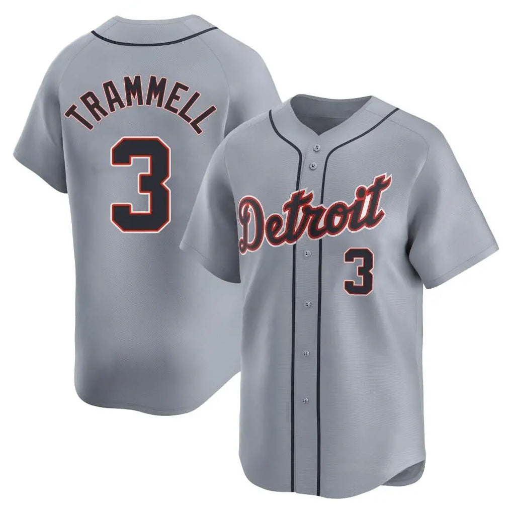 Friene D.Tigers #3 Alan Trammell Player Gray Home Limited Stitched Jerseys