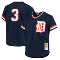 Friene D.Tigers #3 Alan Trammell Player Navy Mitchell & Ness 1984 Mesh Batting Practice  T-shirt Stitched Jerseys