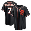 Friene D.Tigers #7 Kevin McGonigle Player Black Fashion Out Home Game Stitched Jerseys