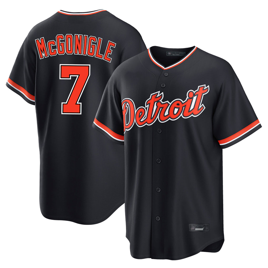 Friene D.Tigers #7 Kevin McGonigle Player Navy Home Game Stitched Jerseys