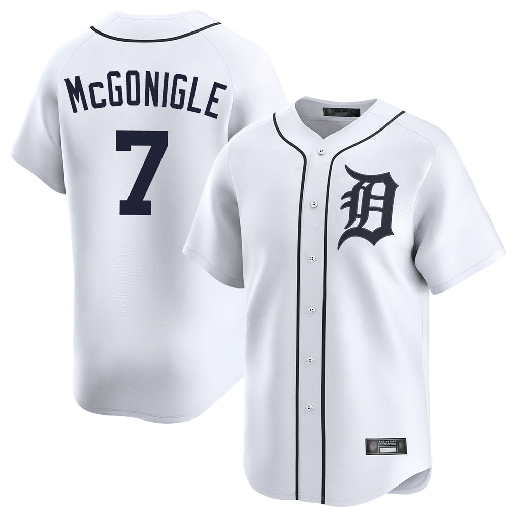 Friene D.Tigers #7 Kevin McGonigle Player White Home Limited Stitched Jerseys