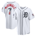 Friene D.Tigers #7 Kevin McGonigle White 2026 All-Star Edition Stars & Stripes Stadium Jerseys-1