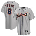 Friene D.Tigers #8 Matt Vierling Player Gray Home Game Stitched Jerseys