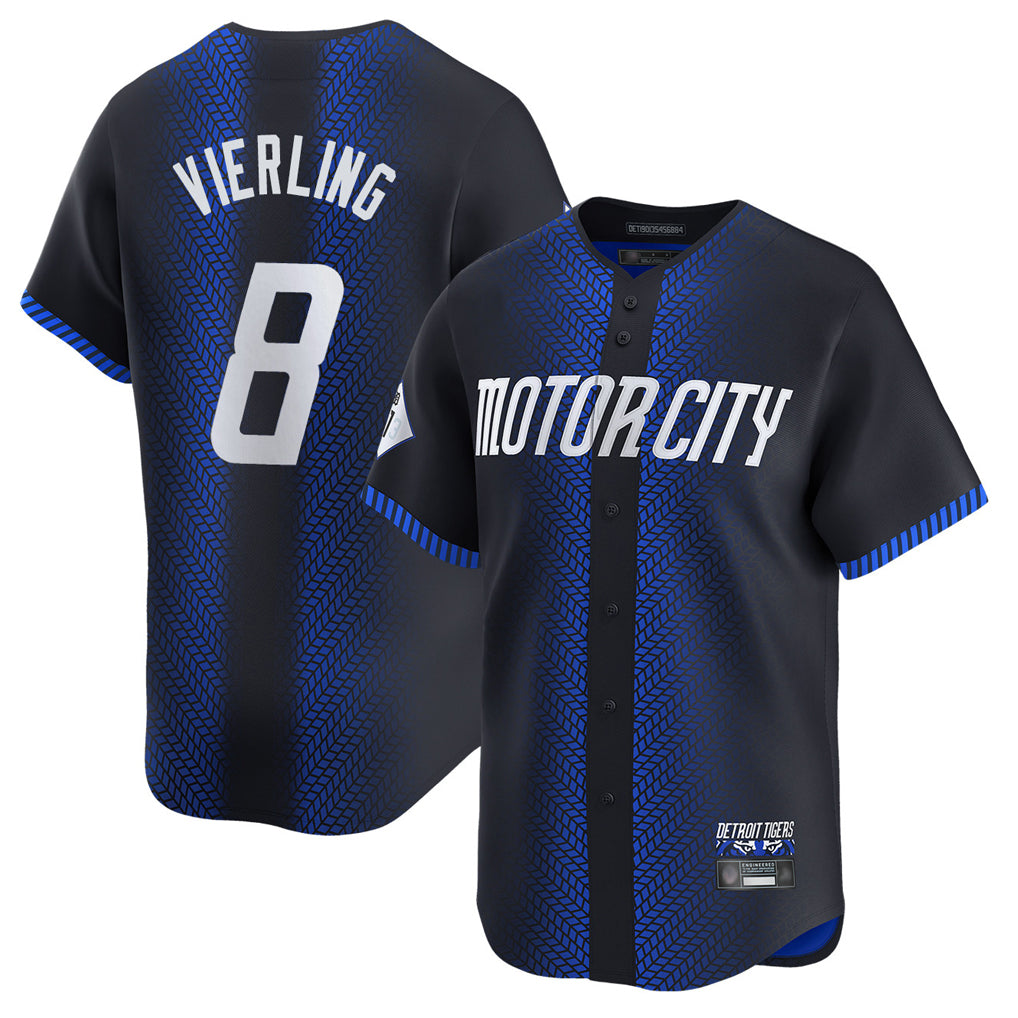 Friene D.Tigers #8 Matt Vierling Player Navy City Connect Home Limited Stitched Jerseys