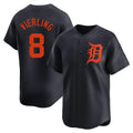 Friene D.Tigers #8 Matt Vierling Player Navy Home Limited Stitched Jerseys
