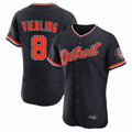 Friene D.Tigers #8 Matt Vierling Player Navy Limited Elite Home Game Stitched Jerseys