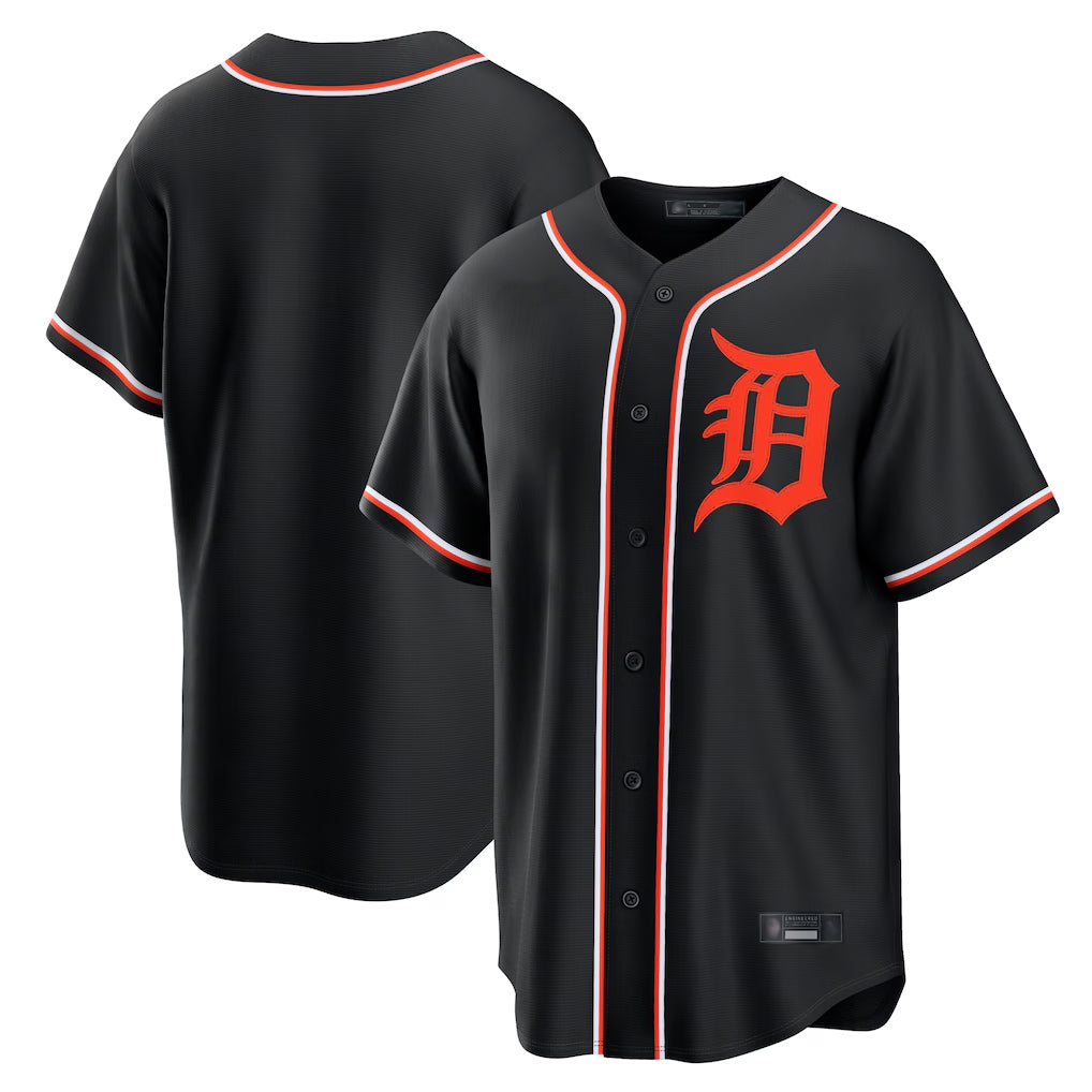 Friene D.Tigers ## Tigers Blank Player Black Fashion Out Home Game Stitched Jerseys