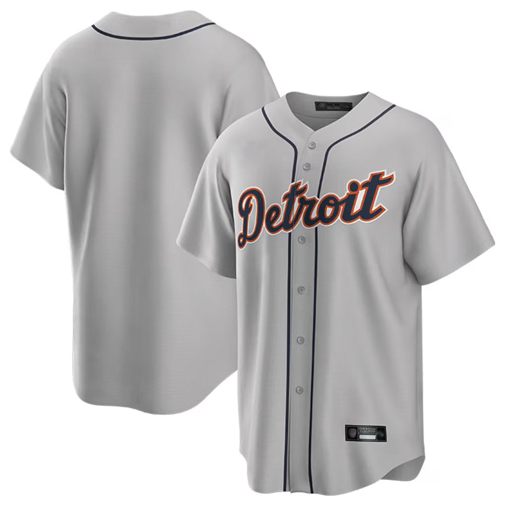 Friene D.Tigers ## Tigers Blank Player Gray Home Game Stitched Jerseys