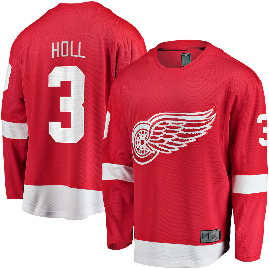 Friene DR.Wings #3 Justin Holl Red Home Breakaway Jerseys