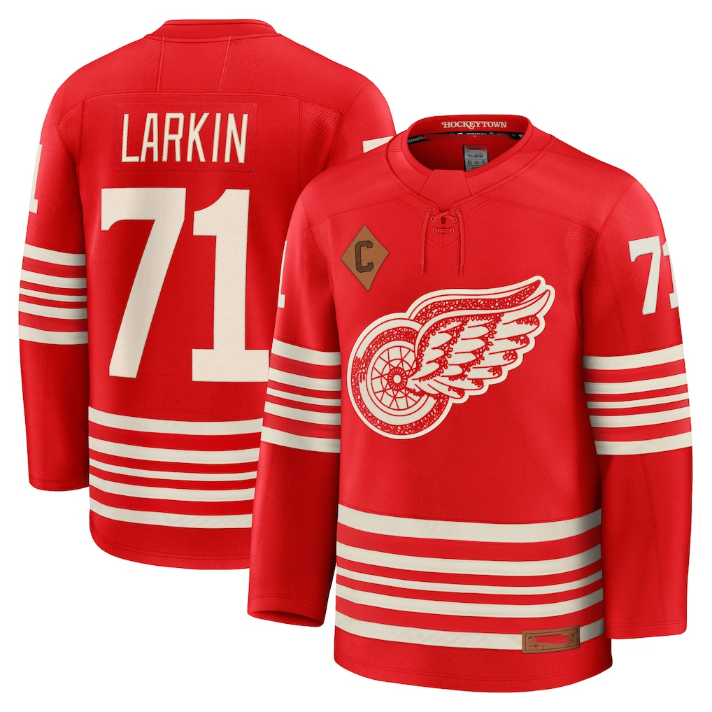 Friene DR.Wings #71 Dylan Larkin Red Centennial Premium Player Jerseys