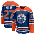 Friene E.Oilers #27 Brett Kulak Royal Home Breakaway Player Jerseys