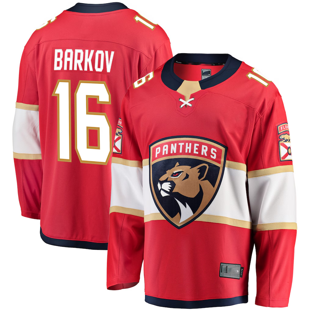Friene F.Panthers #16 Aleksander Barkov Red Breakaway Jerseys